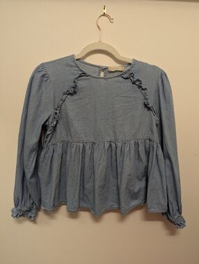 Altar'd State Light Blue Denim Top - XS